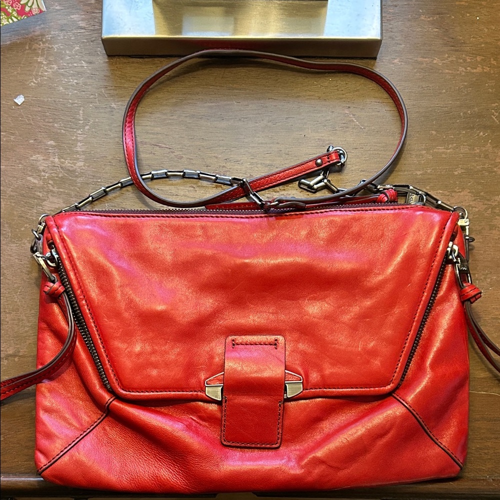 Kooba Red Leather Crossbody/Clutch